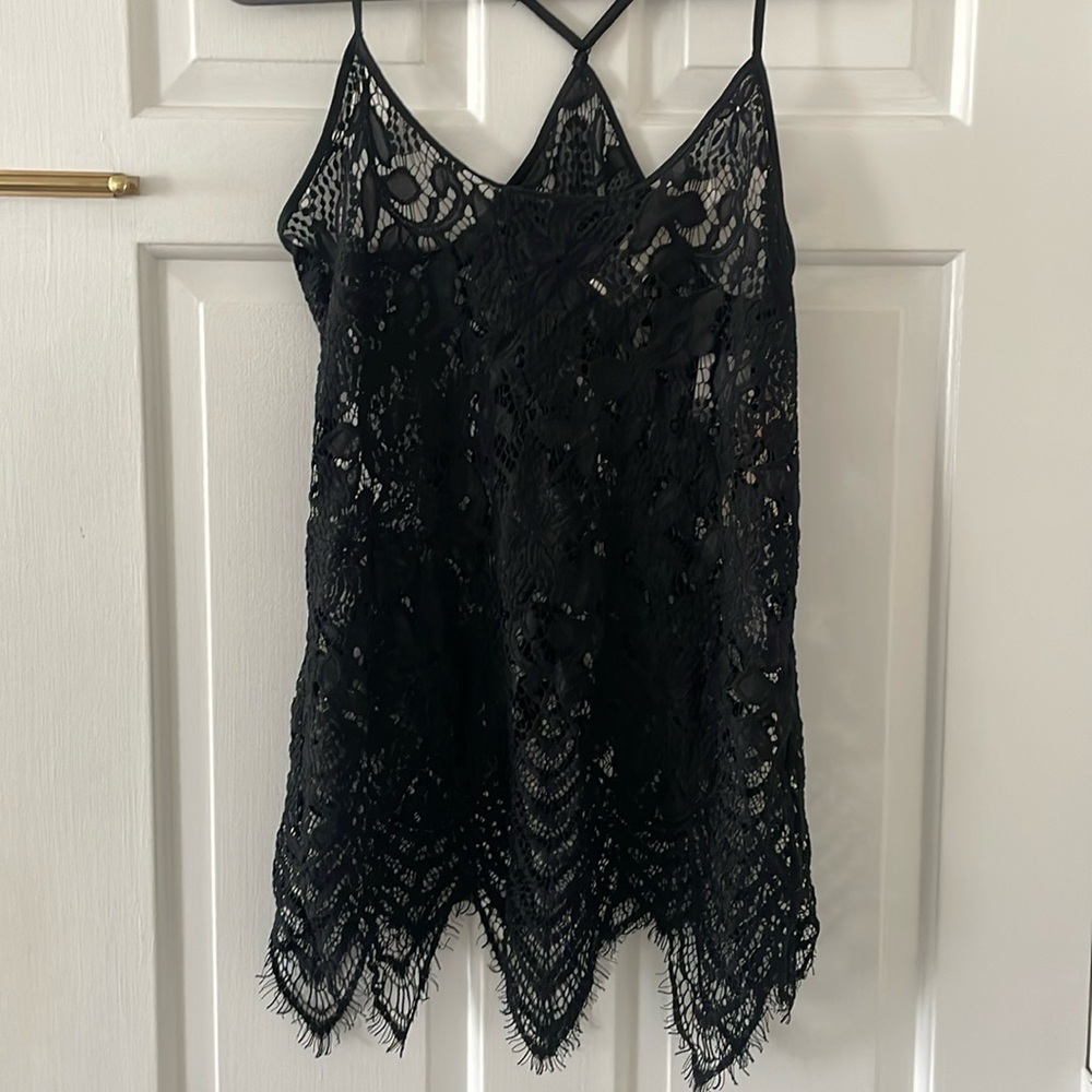 In Bloom Black Lingerie Dress